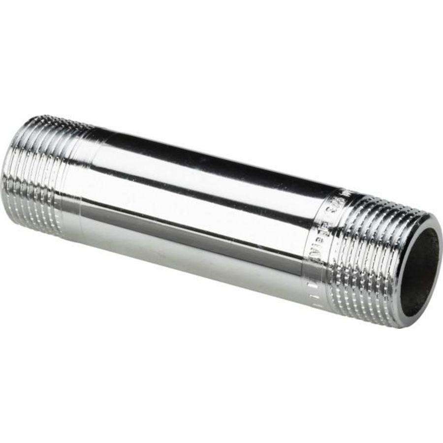Lange Nippel 1/2x80 brons/verchroomd VVE=10
