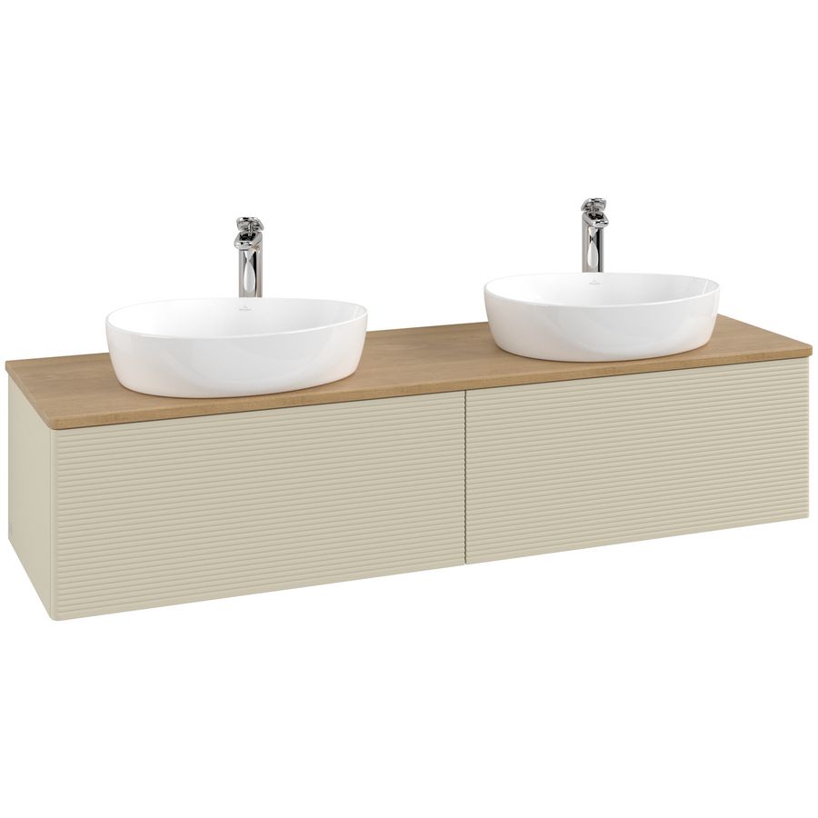Wastafelonderkast Antao 1600x360x500mm S.Grey Matt Lacquer K39151HJ