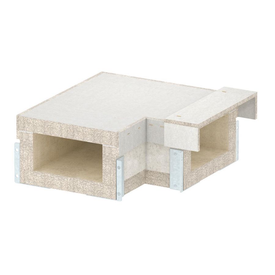 Bocht 90gr voor BSKH09-K1021 105x210 glasvezel grijs