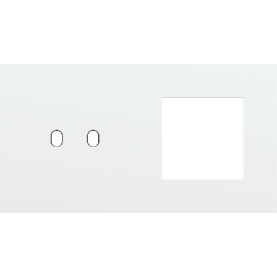 Afdekplaat 2-voud horiz. 71mm centerafst. 154-57807