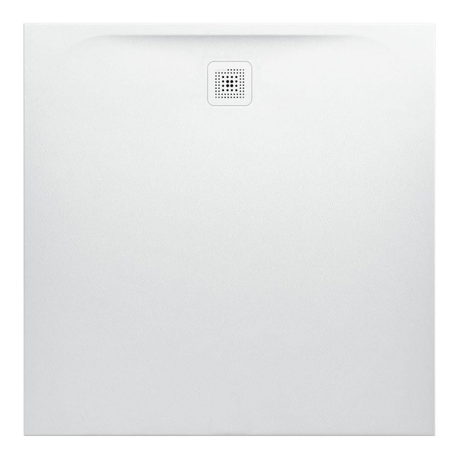 Douchevloer 1200x1200mm vierkant wit Marbond composiet afvoer aan zijde