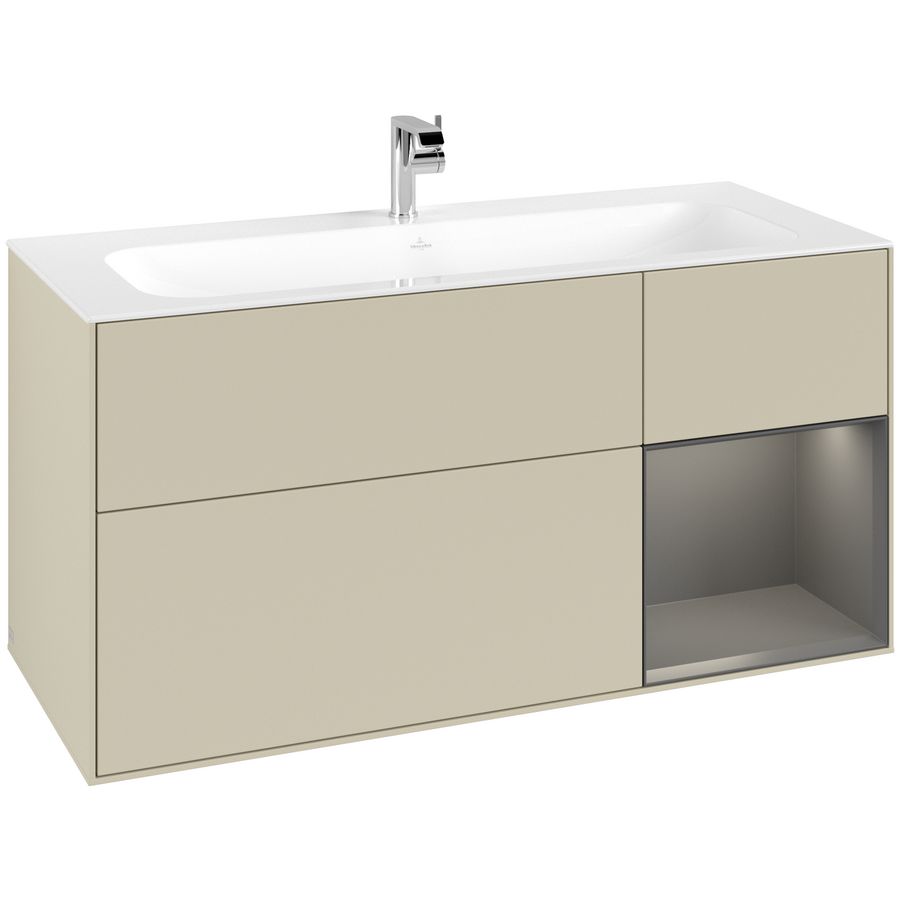 Wastafelonderkast Finion 1196x591x498mm S.Grey Matt Lacquer G070GKHJ