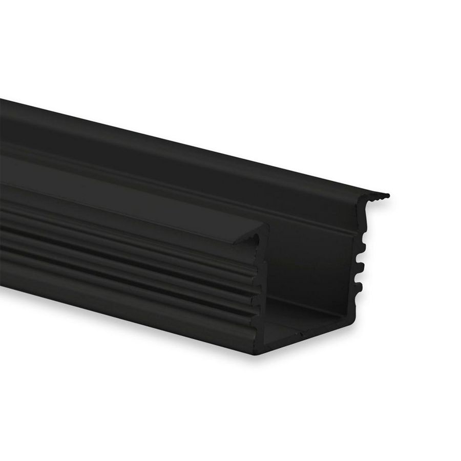 LED profiel PL3 L=2mtr. hoog/vleugel zwart RAL9005