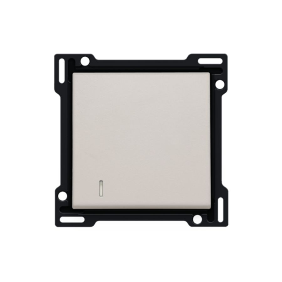 Afwerkingsset lens enkelvoudige schakelaar/knop l.grey