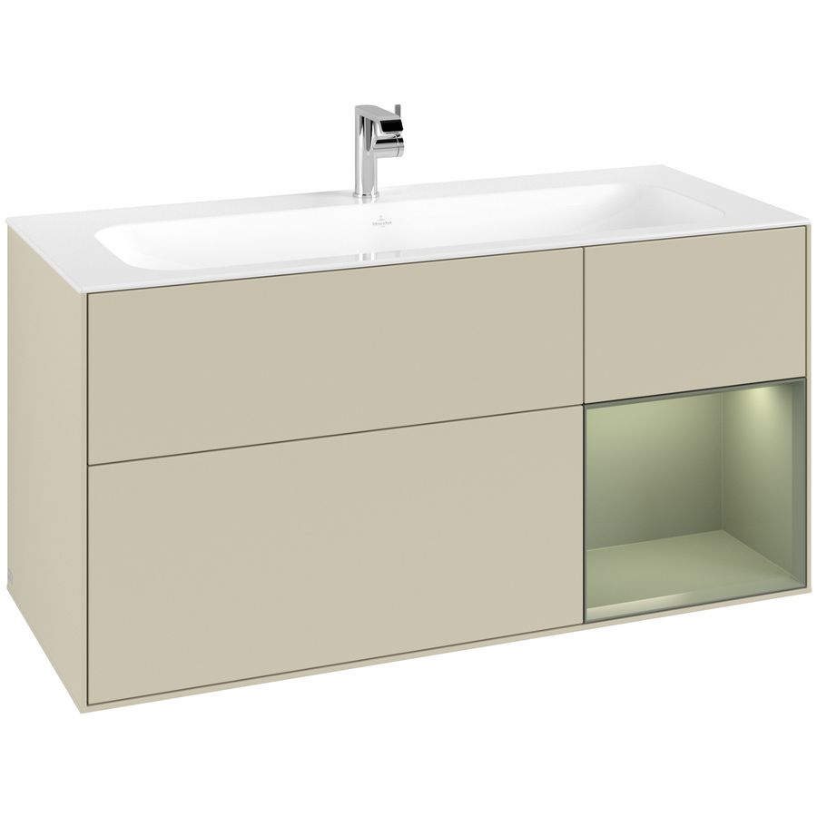 Wastafelonderkast Finion 1196x591x498mm S.Grey Matt Lacquer G070GMHJ