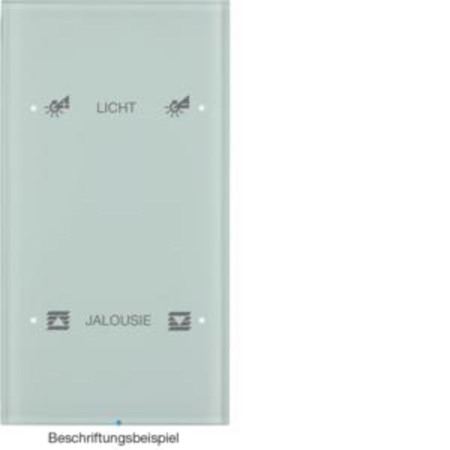 Tastsensor KNX-touch geconfig. 2-v berker R.3 glas polarwit