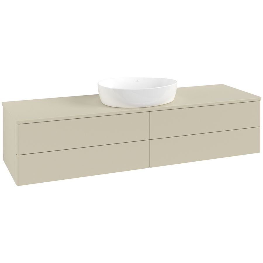 Wastafelonderkast Antao 1600x360x500mm S.Grey Matt Lacquer L25010HJ