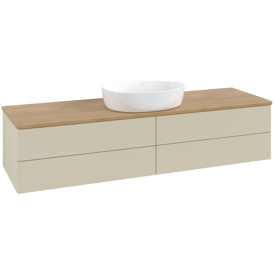 Wastafelonderkast Antao 1600x360x500mm S.Grey Matt Lacquer L25011HJ