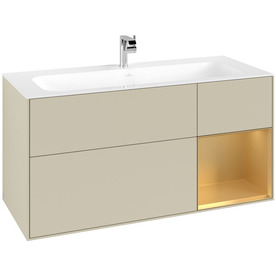Wastafelonderkast Finion 1196x591x498mm S.Grey Matt Lacquer G070HFHJ