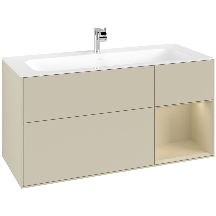 Wastafelonderkast Finion 1196x591x498mm S.Grey Matt Lacquer G070HJHJ