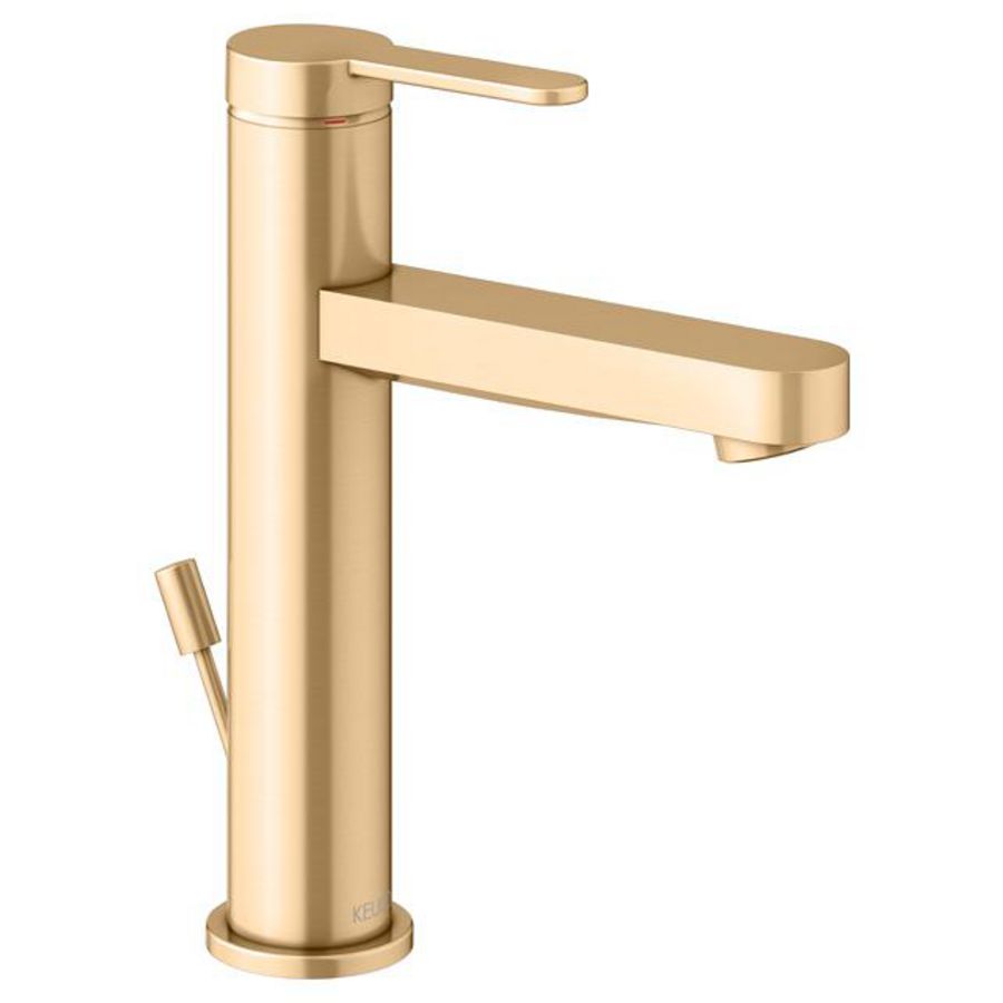 1-hendel wastafelmengkraan 130 m. trekstang/afvoergarn/IXMO Flat/rond