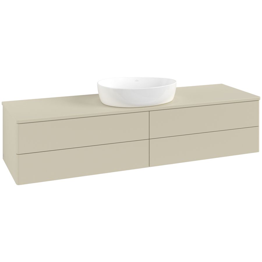 Wastafelonderkast Antao 1600x360x500mm S.Grey Matt Lacquer L25050HJ