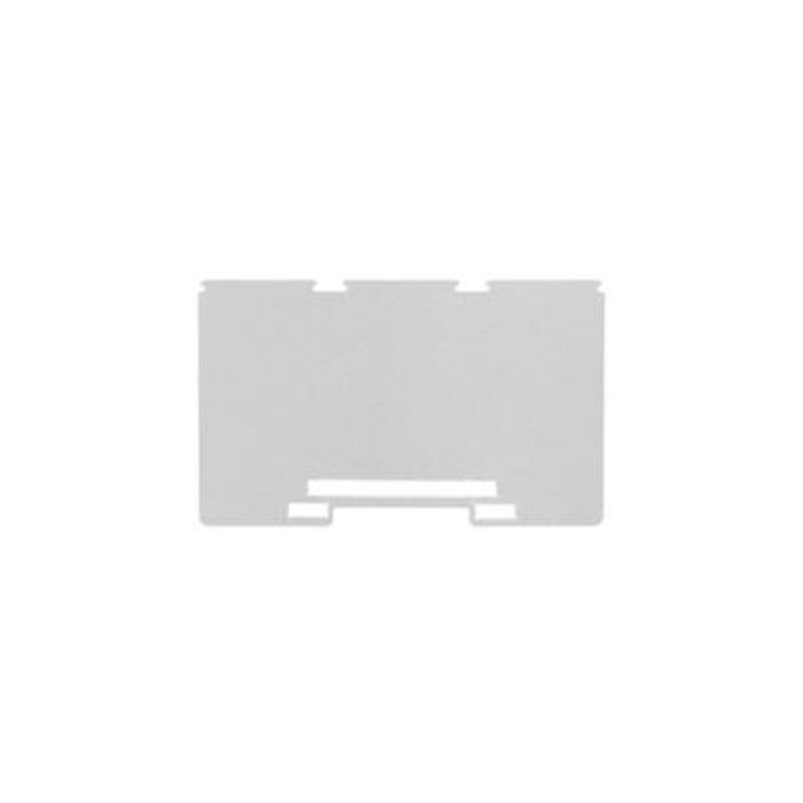 Afsluit- eindplaat grijs h:109.8mm b:2mm V-0, VVE=20