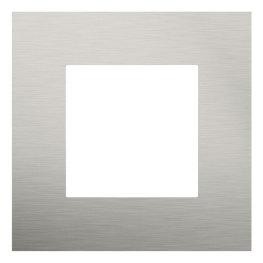 Enkelvoudige afdekplaat Pure stainless steel on anthrac