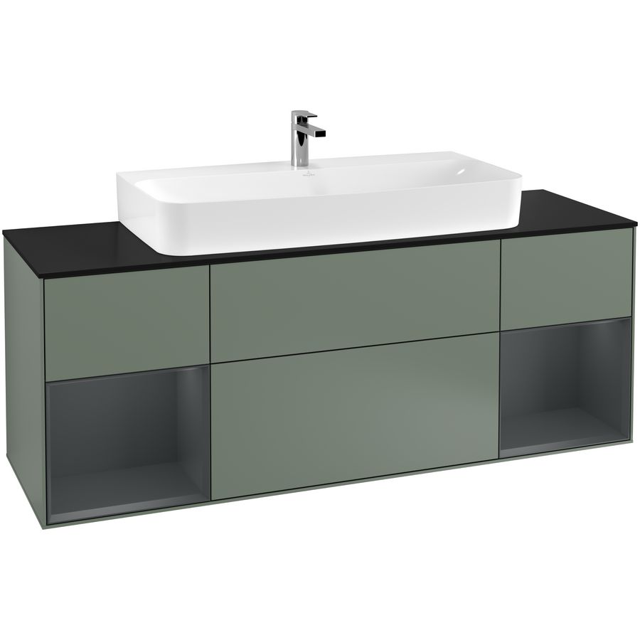 Wastafelonderkast Finion 1600x603x501mm Olive Matt Lacquer F212HGGM