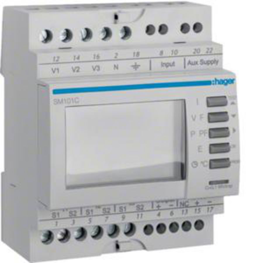 Digitale multimeter DIN-rail Modbus + pulsuitgang