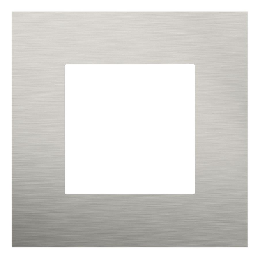 Enkelvoudige afdekplaat Pure stainless steel on anthrac