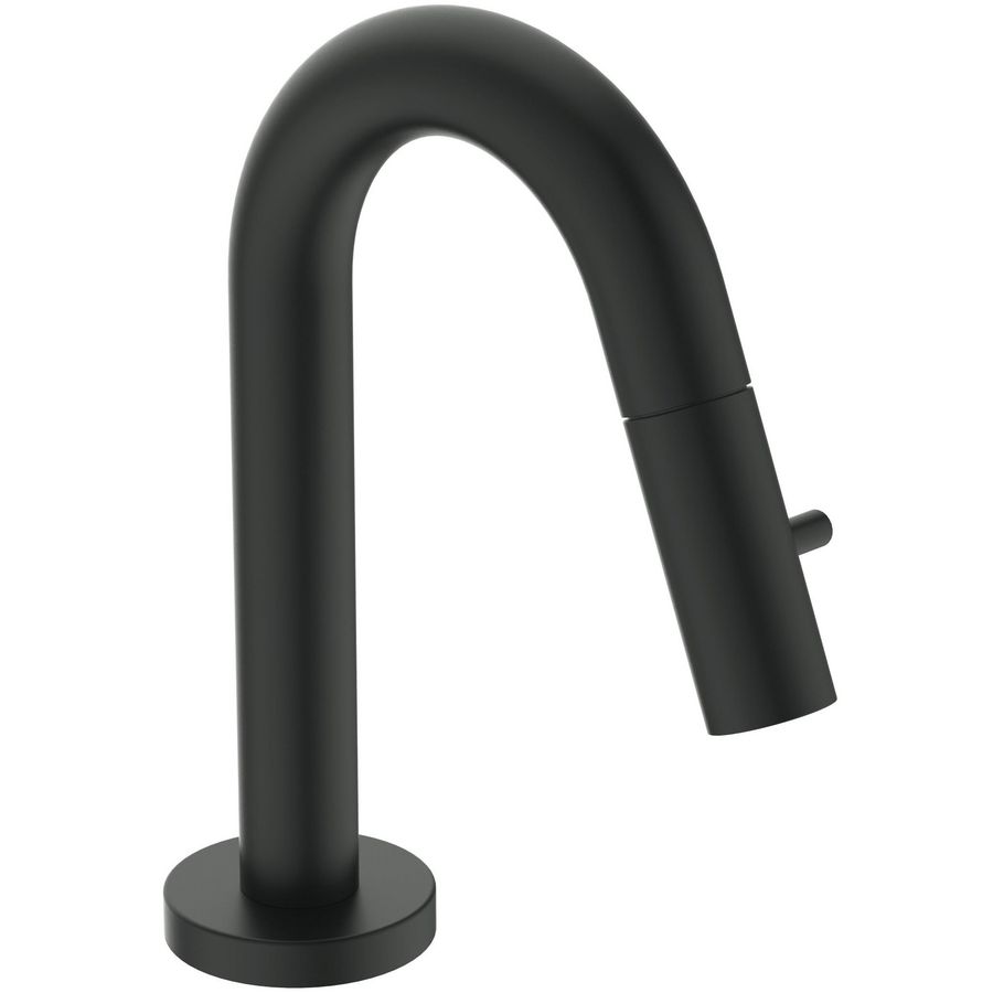 Koudwaterkrn 6l/min 1-gats hoge uitloop 125mm silk black