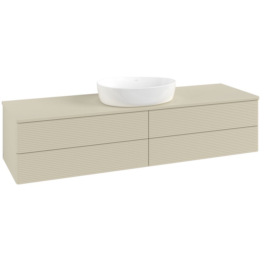 Wastafelonderkast Antao 1600x360x500mm S.Grey Matt Lacquer L25110HJ