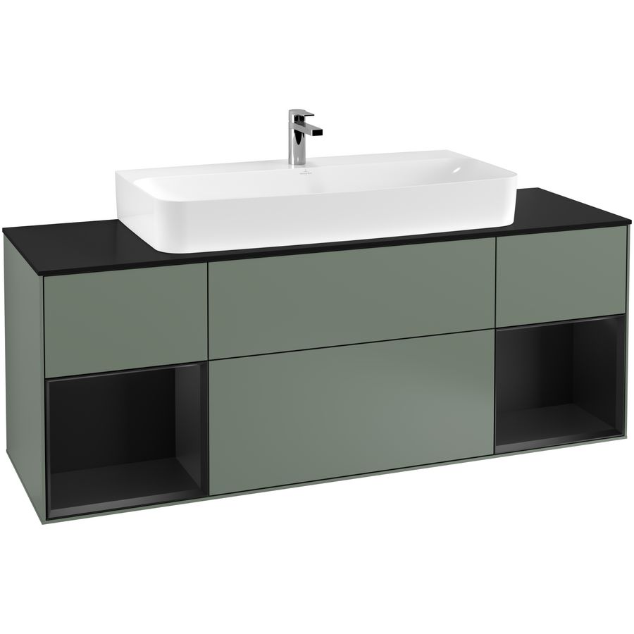 Wastafelonderkast Finion 1600x603x501mm Olive Matt Lacquer F212PDGM