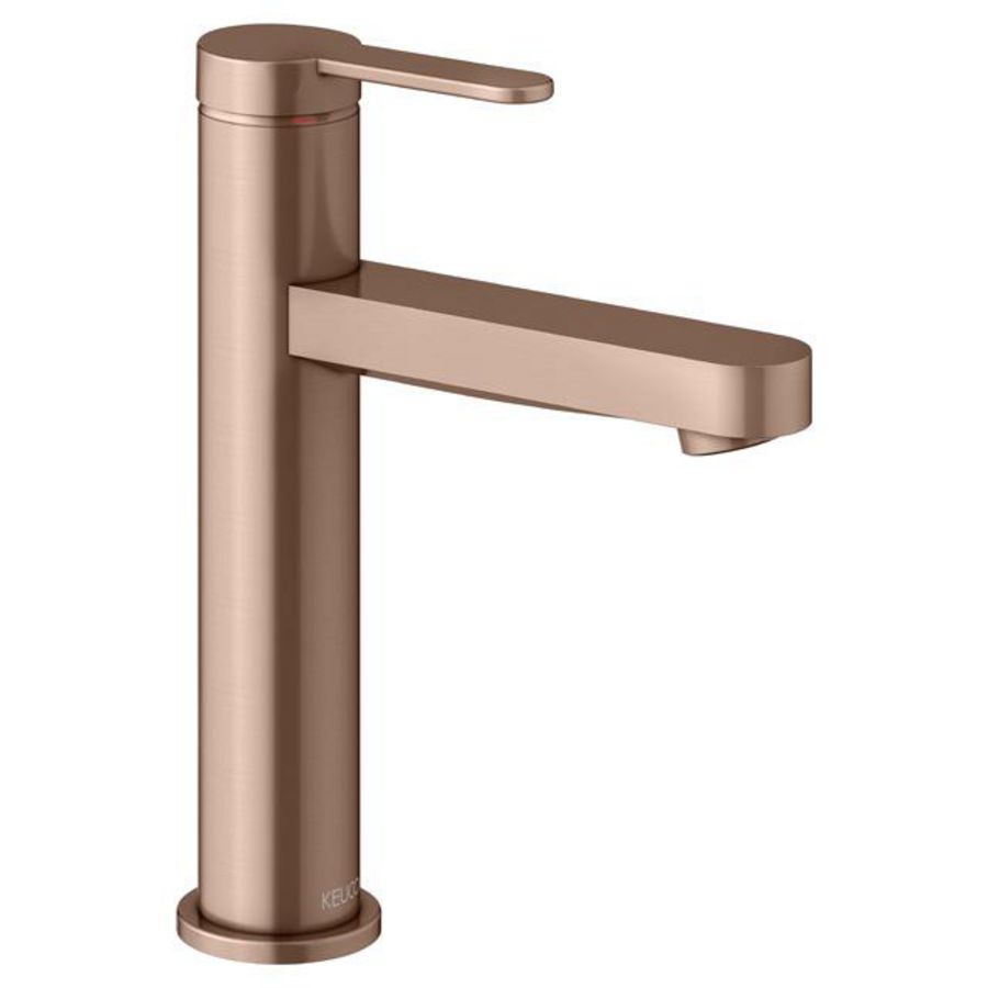 1-hendel wastafelmengkraan 130 afvoergarn/IXMO Flat/rond rood goud geb