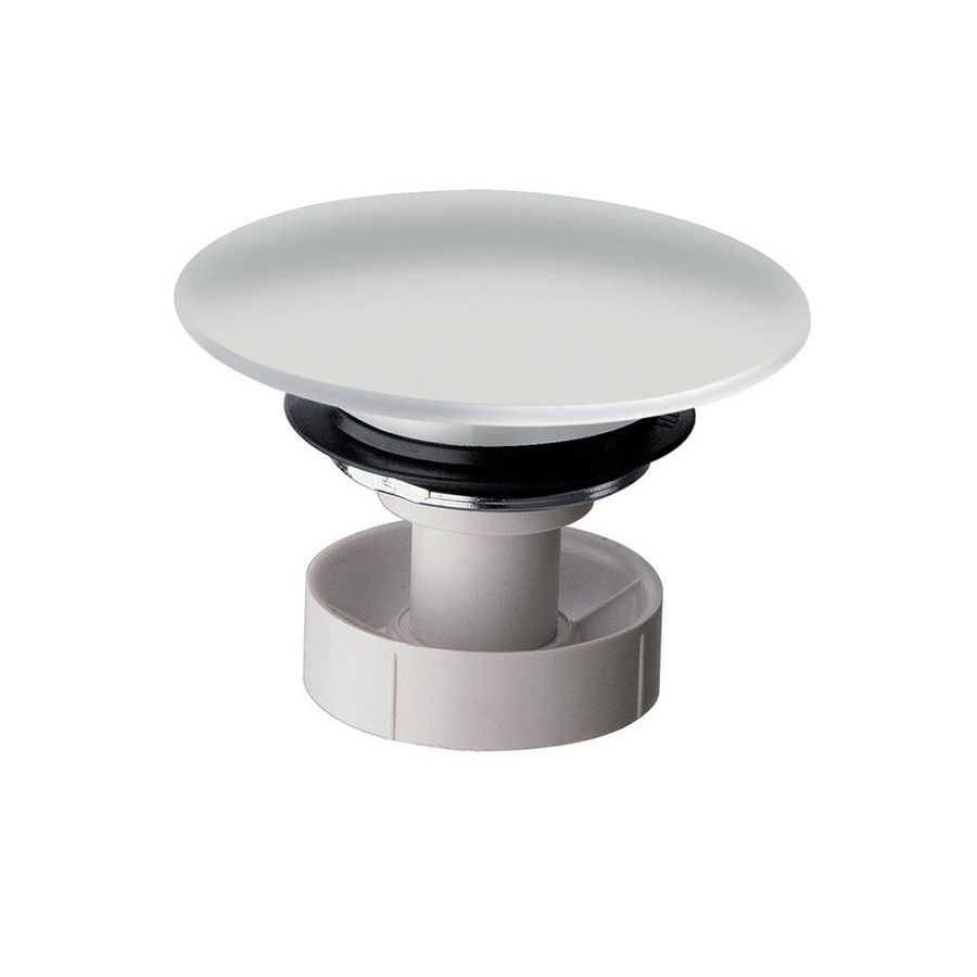 Plug met Up&Down sluitmechanisme messing Ø64mm mat wit