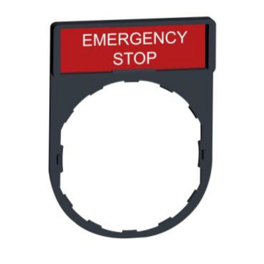 Schild 30x40mm + etiket 8x27mm 22mmEMERGENCY S VVE=10