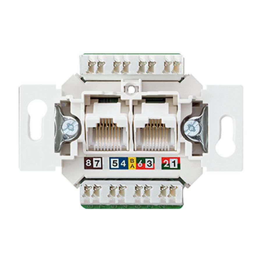 UAE-aansluitdoos 2 x 8 polig cat. 6