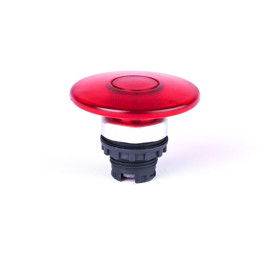 Knop paddestoel 60mm tijdelijk zonder print met verlichtings-mogelijkheid rood