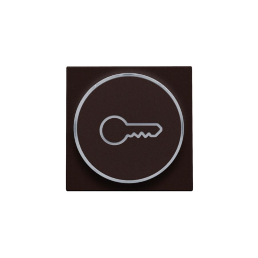 Afwerkingsset doorschijnende ring sleutelsymb. 6A d.brown c.