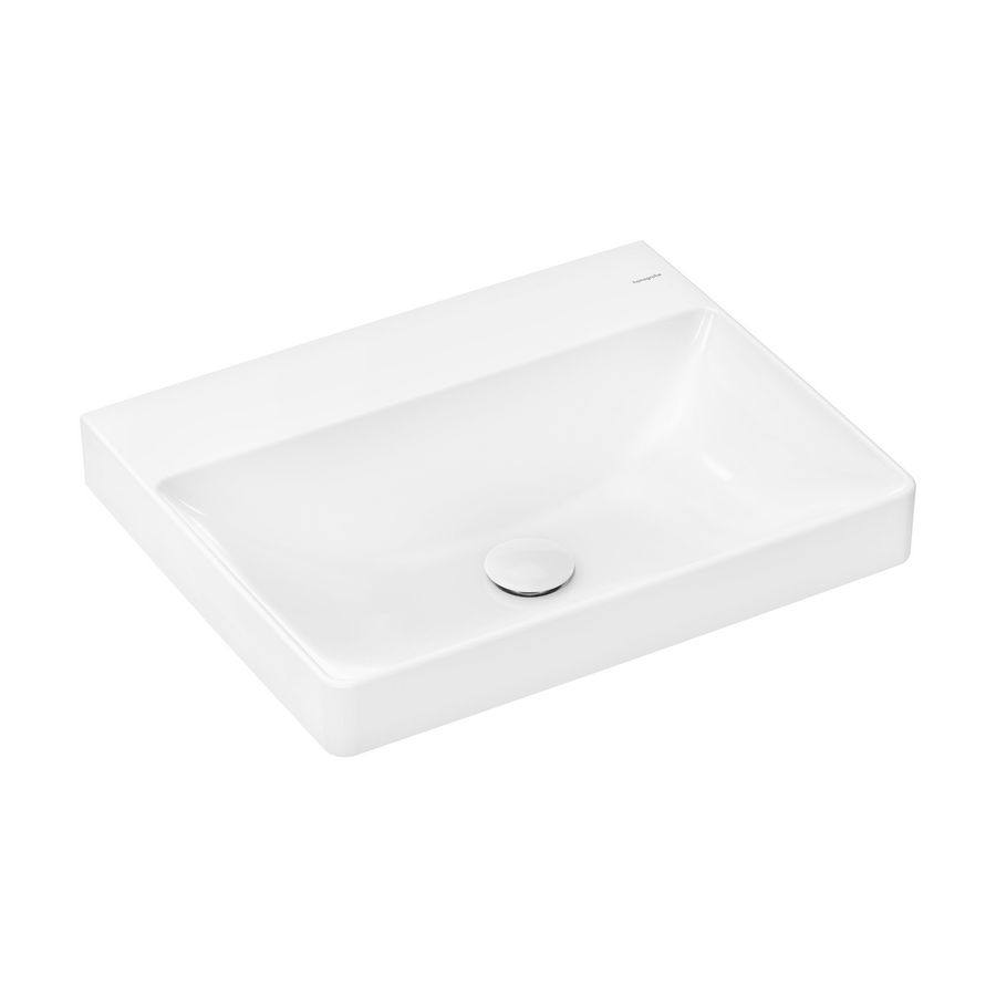 Inbouwwastafel gesl 600x480mm zonder kraangat overloop SmartClean Xelu Q