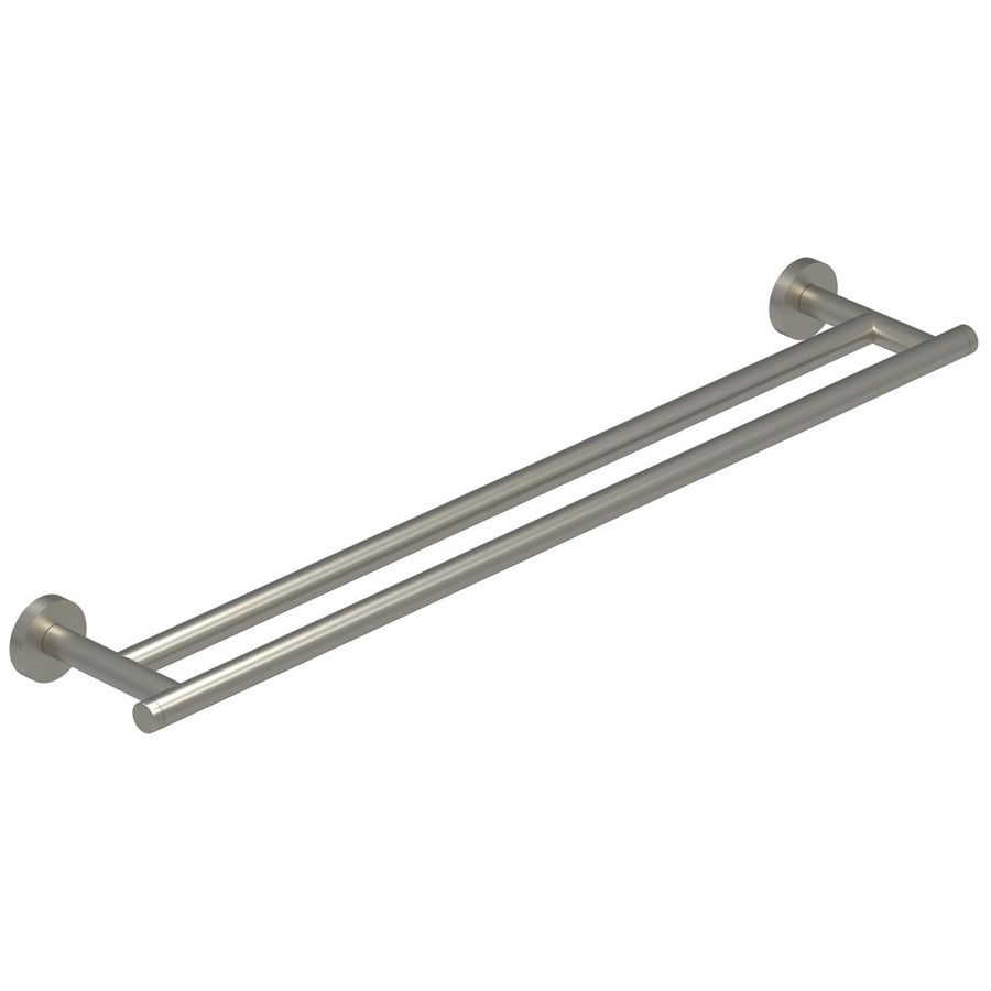 Wandhanddoekrek 60cm dubbel geborsteld nickel