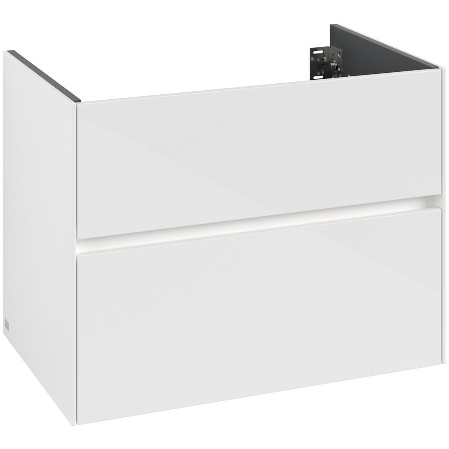 Wastafelonderkast Collaro 2x la (verlicht) 796x603x498mm Glossy White
