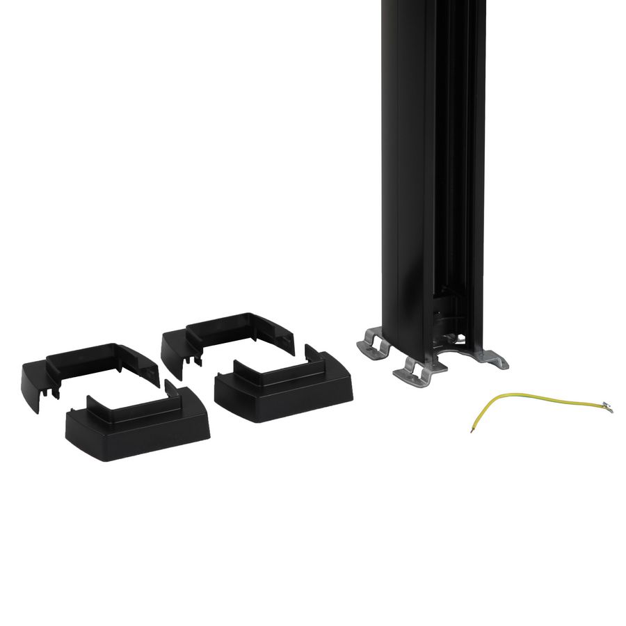 Energiezuil 1 compartiment 45mm 2,70M zwart