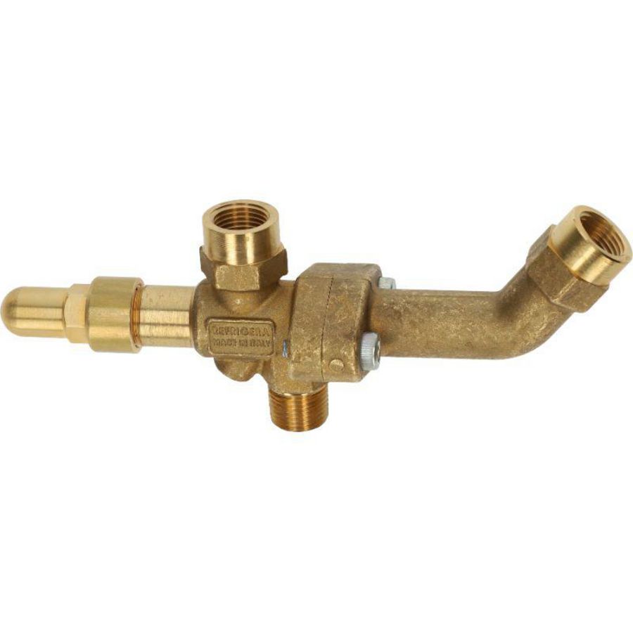 Wisselklep 3-W CO2 1/2"NPTF x 1/2"NPTM x 1/2"NPTF 130 bar