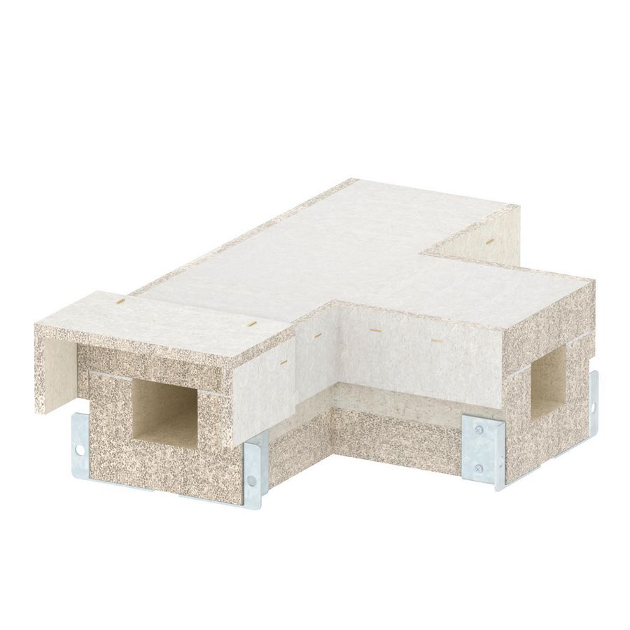 T-stuk voor BSKH09-K0506 50x60 glasvezel grijs