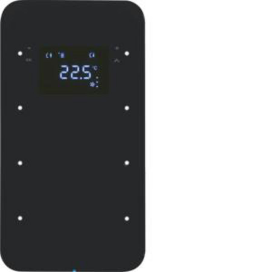 Tastsensor KNX-touch met therm. 3-v berker R.1 glas zwart
