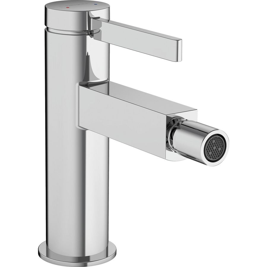 Finoris 1-hendel bidetmengkraan chroom sprong 129mm incl. push-open plug 1.1/4"