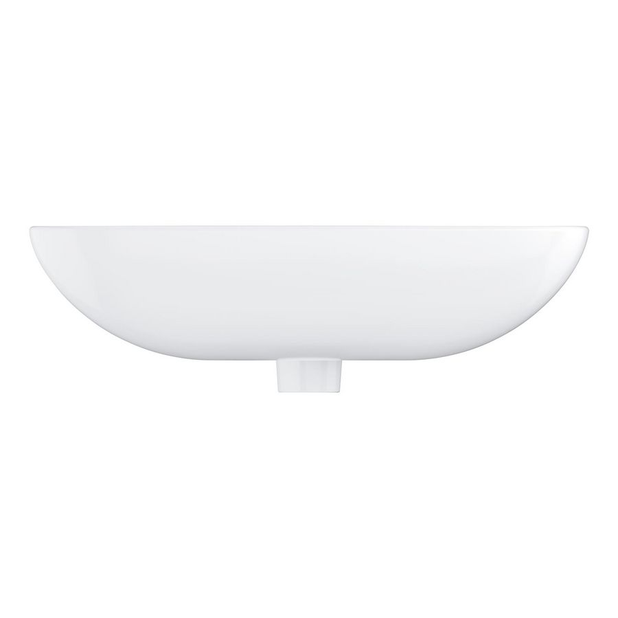 Bauedge ceramic wastafel 60cm wit met kraangat overloop (prof)