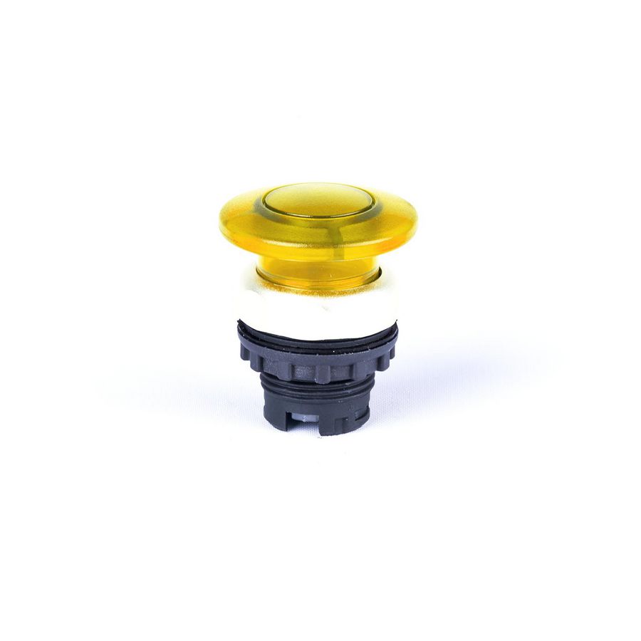 Knop paddestoel 40mm tijdelijk verlichtings-mogelijkheid geel