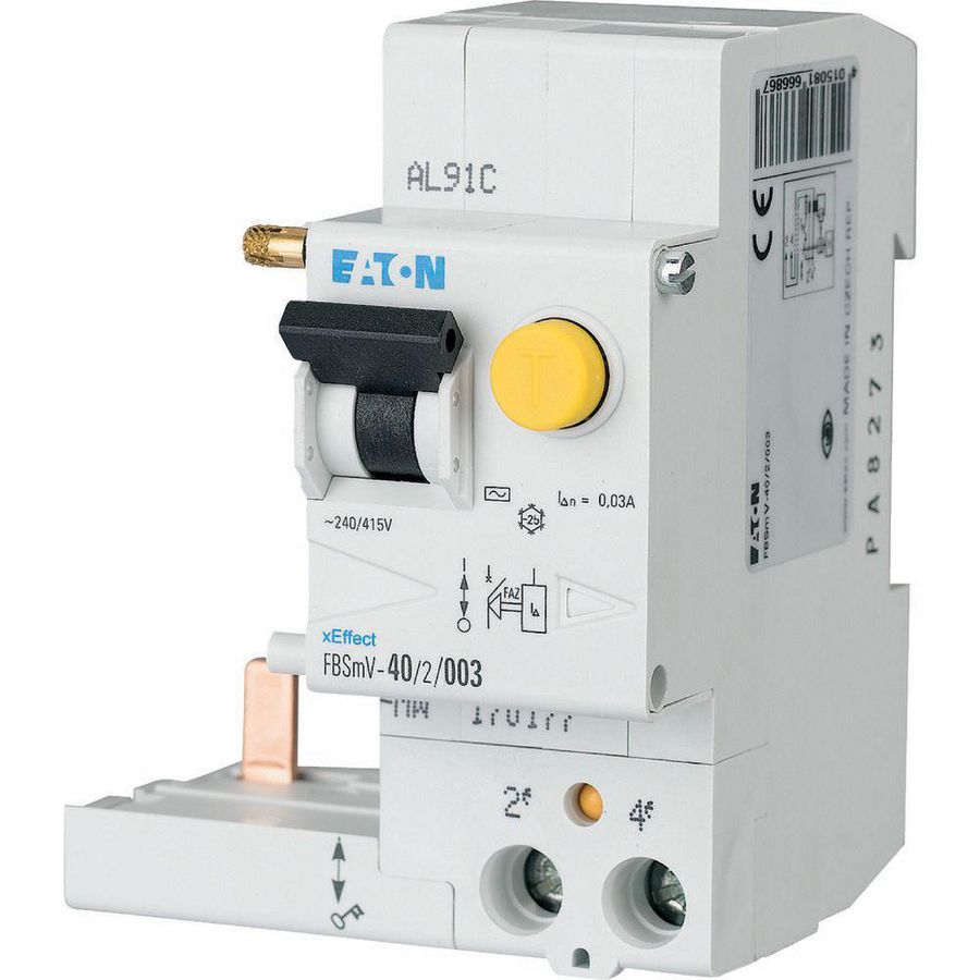 Foutstroommodule voor FAZ 40A 2-polig 1000mA type A
