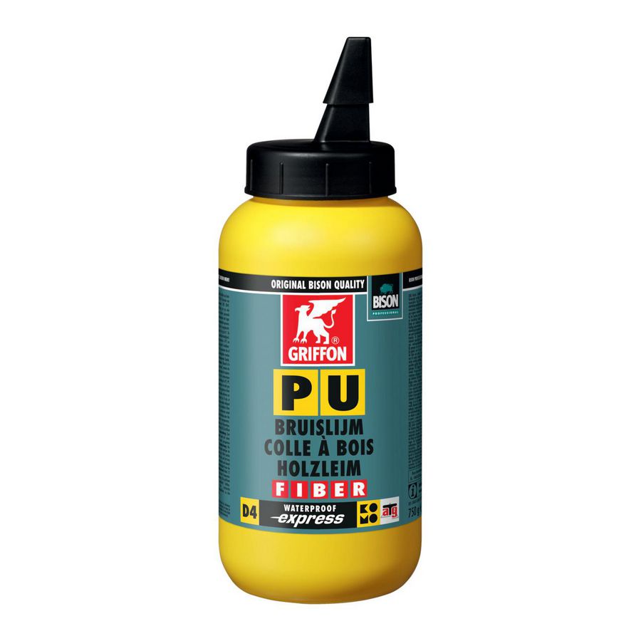 Lijm PU-Houtlijm Fiber Flacon 750g VVE=6