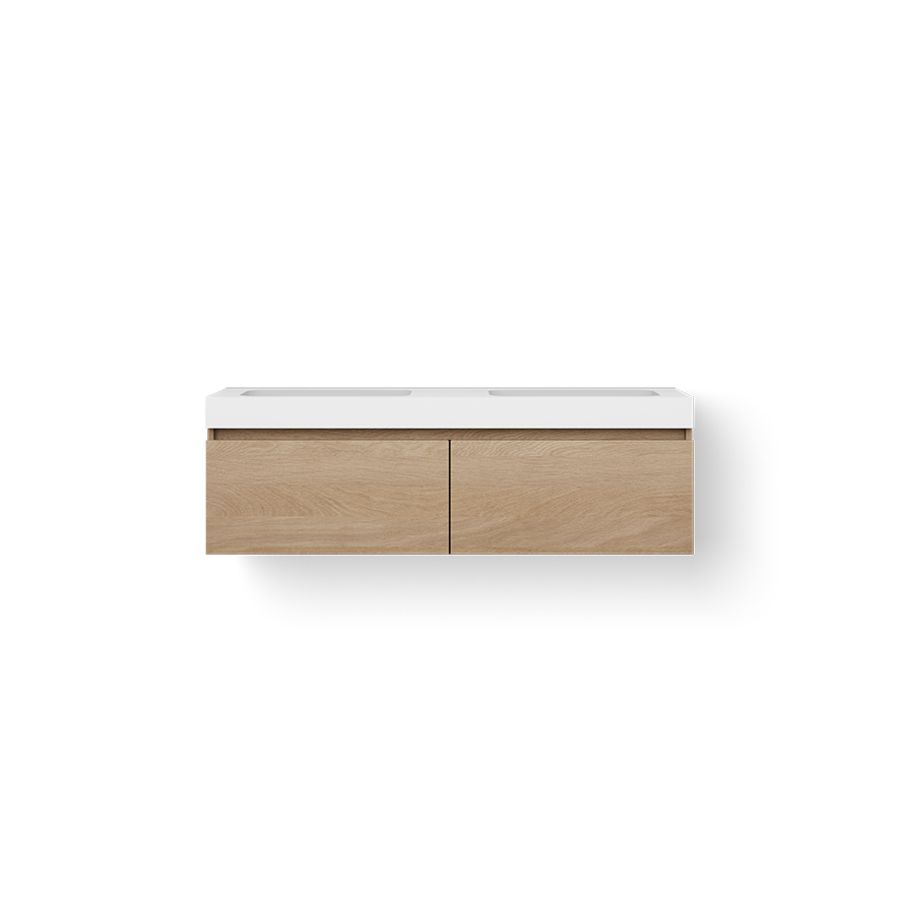 Solid Drawer 140cm bovenbl 2 wasbak 500mm meube+2 las oud gr