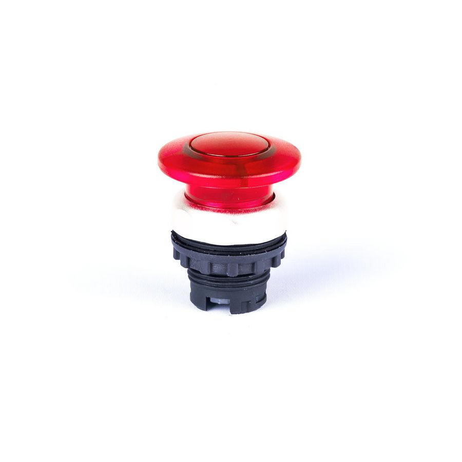 Knop paddestoel 40mm tijdelijk verlichtings-mogelijkheid rood
