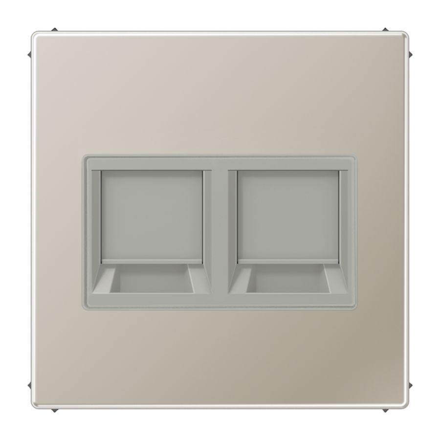 Afdekking edelst.voor mod.jack 2-voudig LS