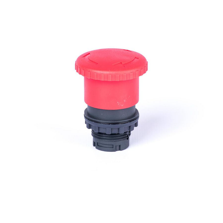 Noodstop paddestoelknop kop 40mm behouden rood