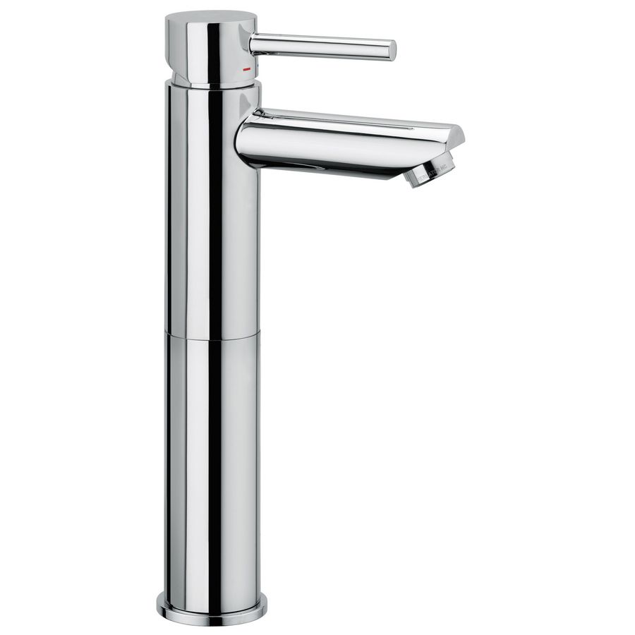Highriser STICK wastafelkraan chroom 1-hendel vaste uitloop 99mm
