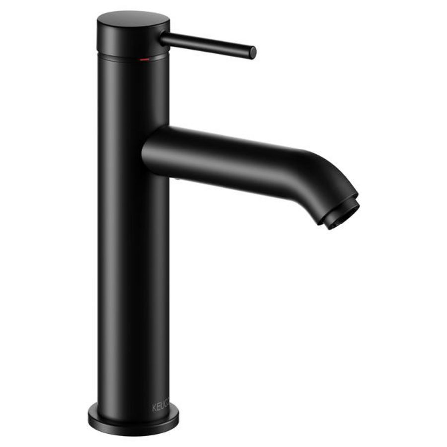 1-hendel wastafelmengkraan 130 mat zwart