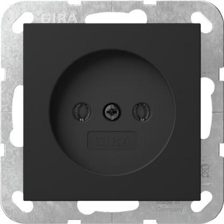 wandcontactdoos zonder RA 2-p System 55 zwart m