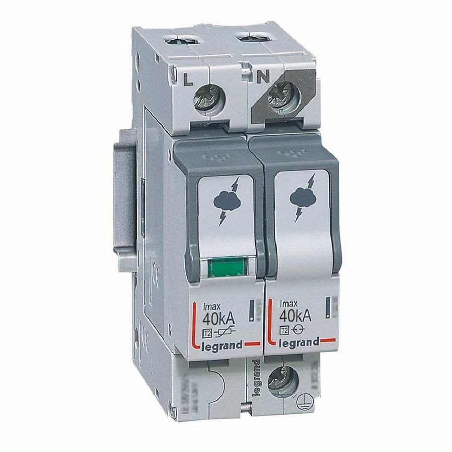 Overspanningsbeveiliger T2-1P+N-40kA 1.2kV-320V-2mn